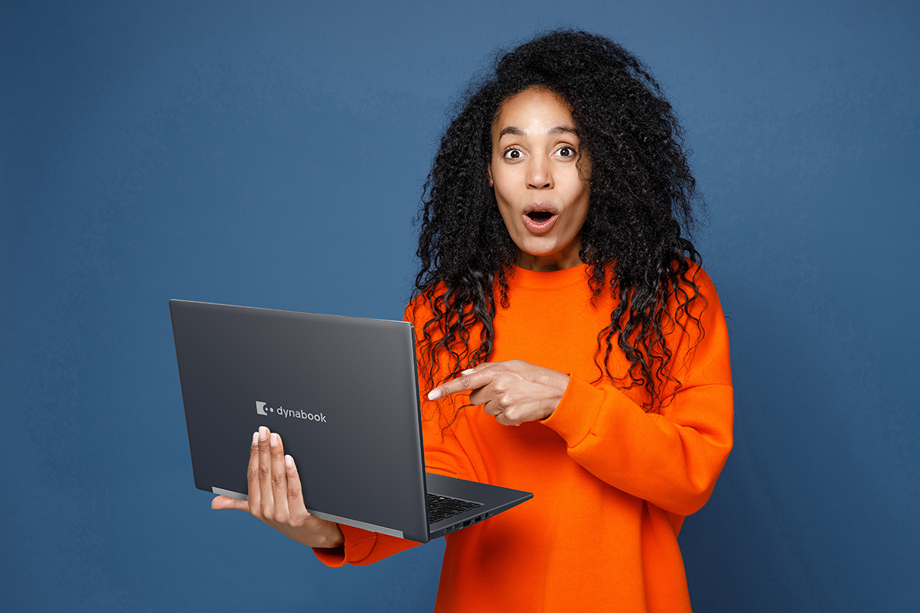 Girl with Dybaook Laptop